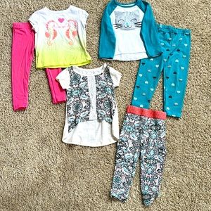 Three outfits, girls 3T; Carter’s, XOXO girls & Garanimals. Selling all together